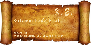 Kelemen Ezékiel névjegykártya